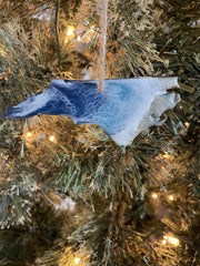 Handmade resin art ornament ocean waves