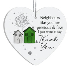 Real Sea Glass neighbor ornament with Neighbors Like You are Precious and Few