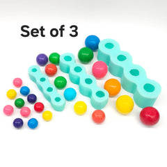 Flexible silicone gum ball mold for wax melts and soap embeds