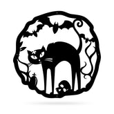 RealSteel Halloween Decoration wreath on front door