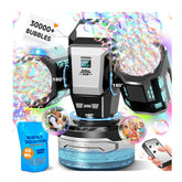 Rechargeable bubble machine for kids party with RGB lights