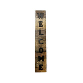 Reclaimed bourbon barrel stave welcome sign 16 inches tall