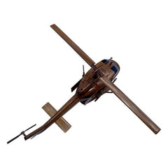Unique Tesaut UH1 Huey Gunship model with mahogany wood grain