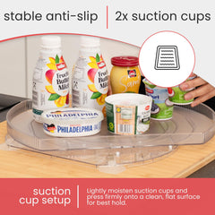 PET construction durable lazy Susan for cabinet and pantry