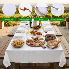Cream white KongTiva tablecloth for rectangle tables 55.1x108 in