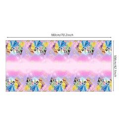 Durable princess table cover protects tables from spills