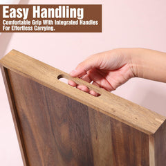 Rectangular wooden serving tray 17.7 by 13 inches