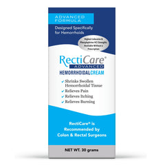 Recticare Advanced Hemorrhoidal Cream 30g packaging