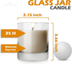 Soy wax paraffin-free candle in glass jar