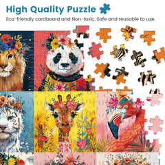 recycled cardboard puzzle material with non-toxic ink