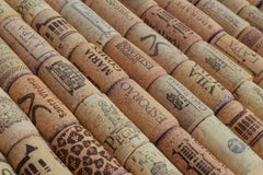 Recycled cork halves suitable for crafts