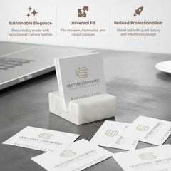 Modern square card holder stand for professional settings