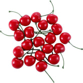 Red artificial cherries 20Pcs set for decor