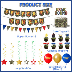red blue gold camouflage triangular banner for Marines