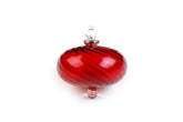 Red glass Christmas ornament height 4.5 inches