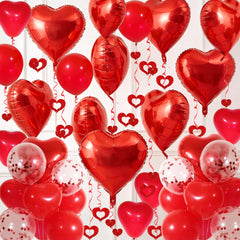 red heart foil balloons 18 inch in the set