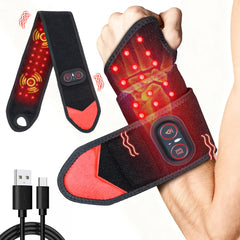 Red Light Therapy Wrist Wrap with dual 660nm and 850nm LEDs