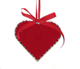 Red hammered stained glass heart suncatcher