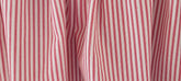 Red ticking stripe valance curtain Farmhouse style