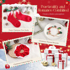 Red towel included in Christmas gift set