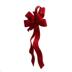 12 handcrafted red velvet bows 10x26 for wreaths and decor