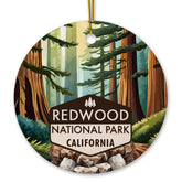 Redwood National Park Ceramic Christmas Ornament 3-Inch front design