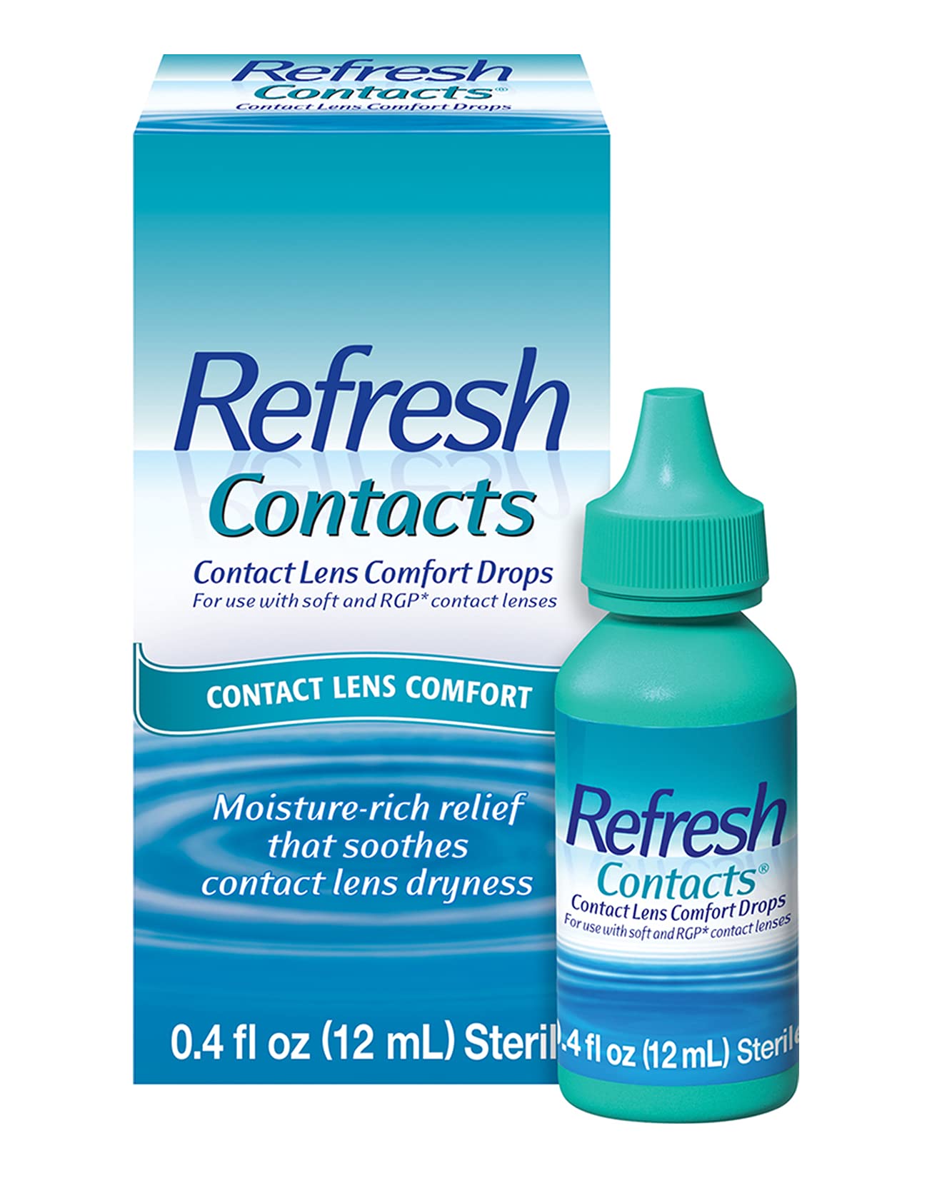 REFRESH CONTACTS contact lens comfort drops 0.4 fl oz bottle