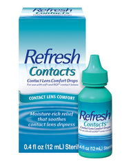 REFRESH CONTACTS contact lens comfort drops 0.4 fl oz bottle