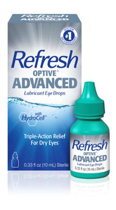 Refresh Optive Advanced Lubricant Eye Drops bottle 0.33 fl oz 10 mL