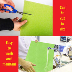Dualplex reusable washable fridge liners for shelves and drawers