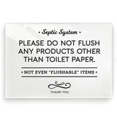 Reilly Originals septic system bathroom sign 3-5x5 inch