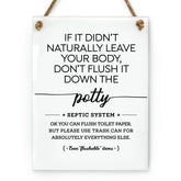 Reilly Originals septic system sign 6x8 inch with rope