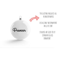 Personalized name decal suitable for ornaments