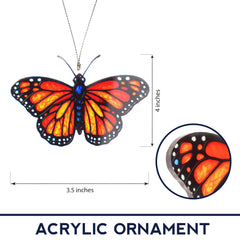 Religious Christmas ornament with butterfly motif
