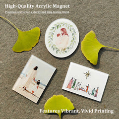 Acrylic magnet with protective shipping film