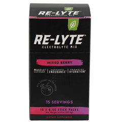 RELYTE Re-Lyte electrolyte drink mix flavor Mixed Berry 15 servings packets