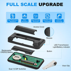 Commercial gate remote with Security+ 2.0 encryption
