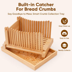 Removable crumb tray with storage use case