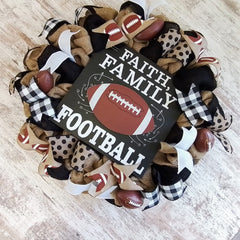 Removable Faith Family Football center sign
