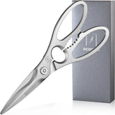 RENCIGA kitchen scissors stainless steel blade closeup