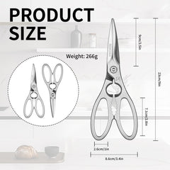 RENCIGA kitchen scissors micro-serrated blade detail