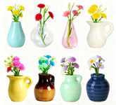 Renmxj refrigerator magnets 8 pcs mini ceramic vase set on fridge
