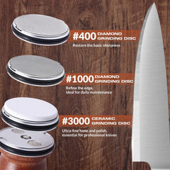 Rolling Knife Sharpener Kit replaceable diamond disc