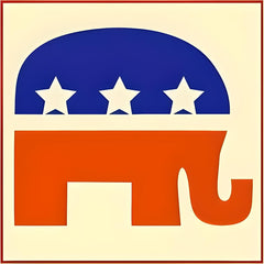 Republican Elephant Stencil 7.6x6.1 inch from The Artful Stencil