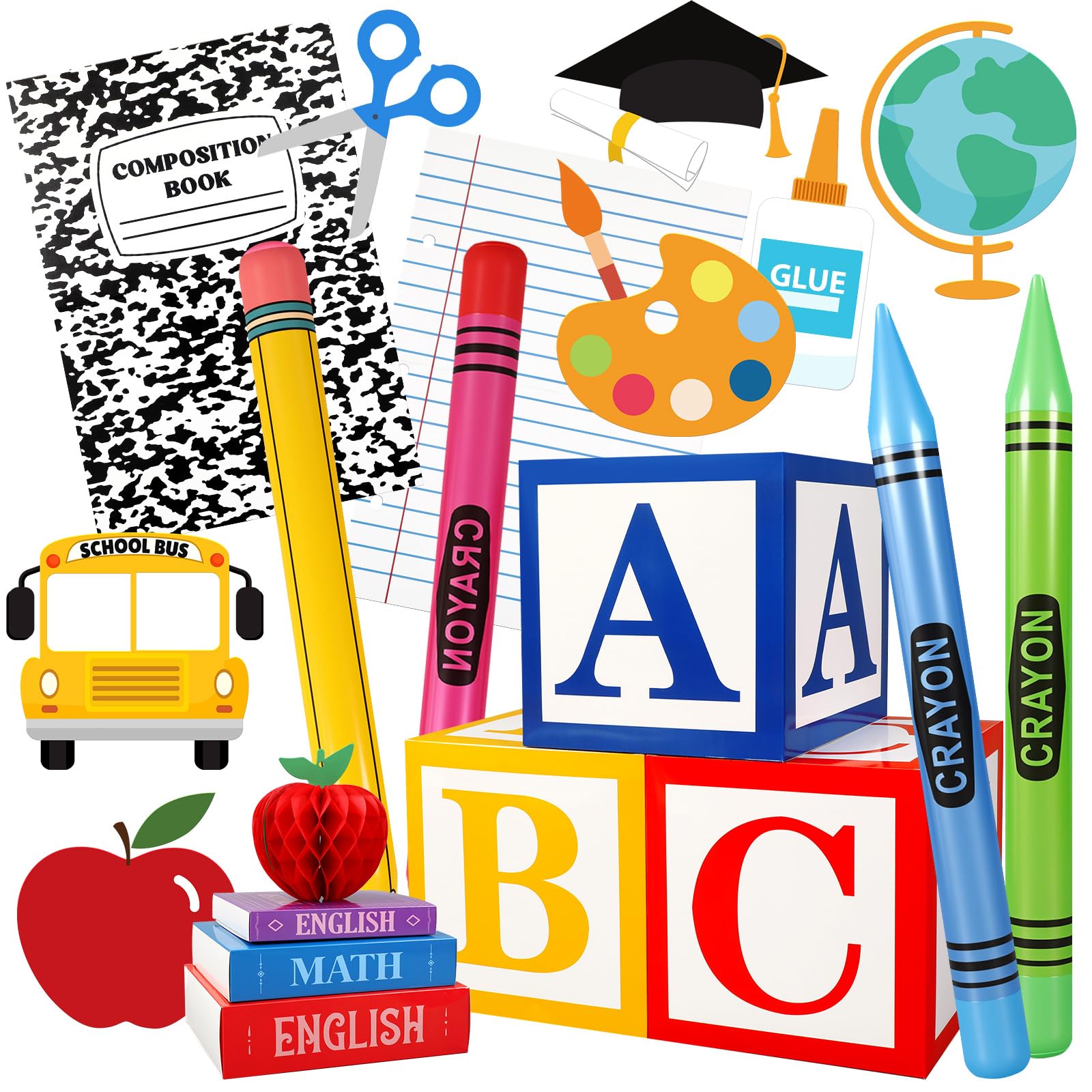 Resholder 23 Pcs Back to School Decorations ABC letter boxes