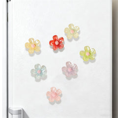3D resin flower magnets with luminous glow