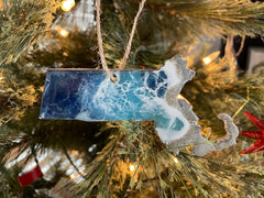 4 inch ornament Massachusetts state keepsake unique and handmade in USA