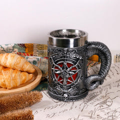 21 ounce capacity mug with stainless interior