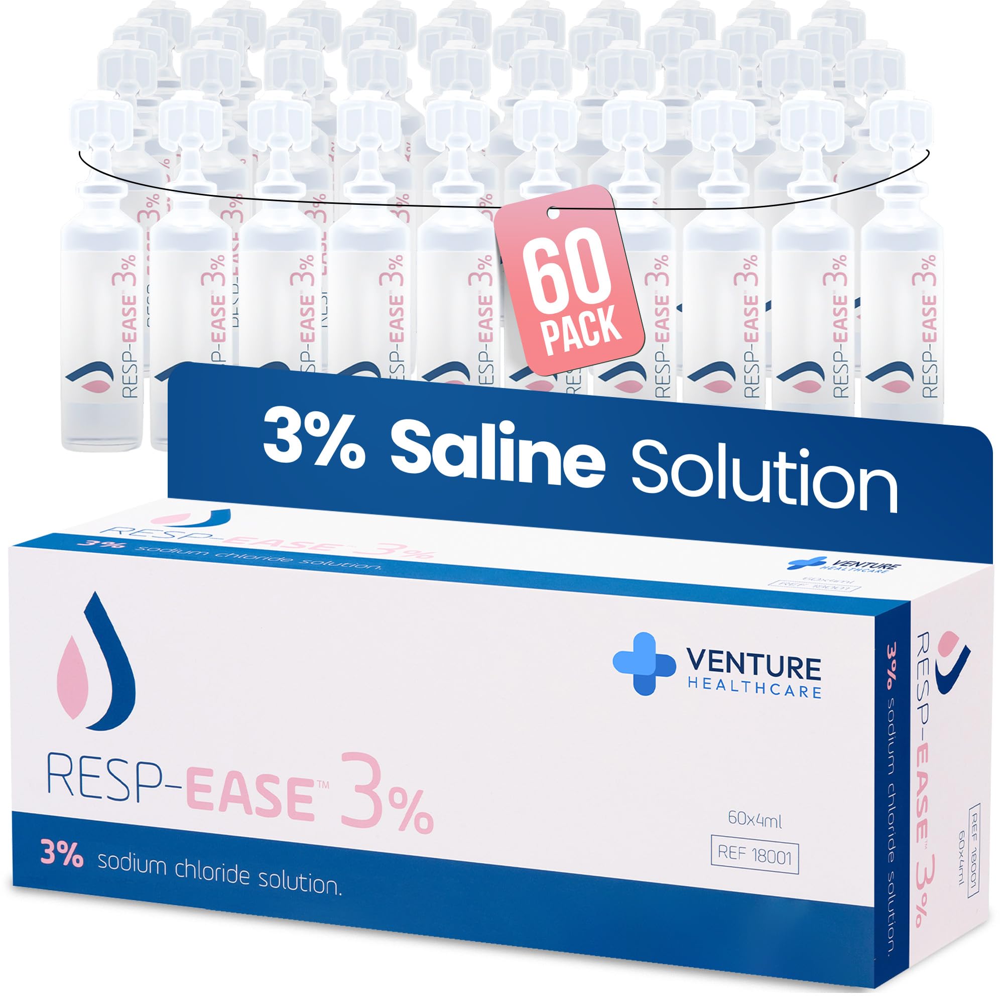 Resp-Ease 3% sterile hypertonic saline box front