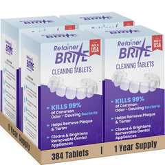 Retainer Brite 384 tablets container label